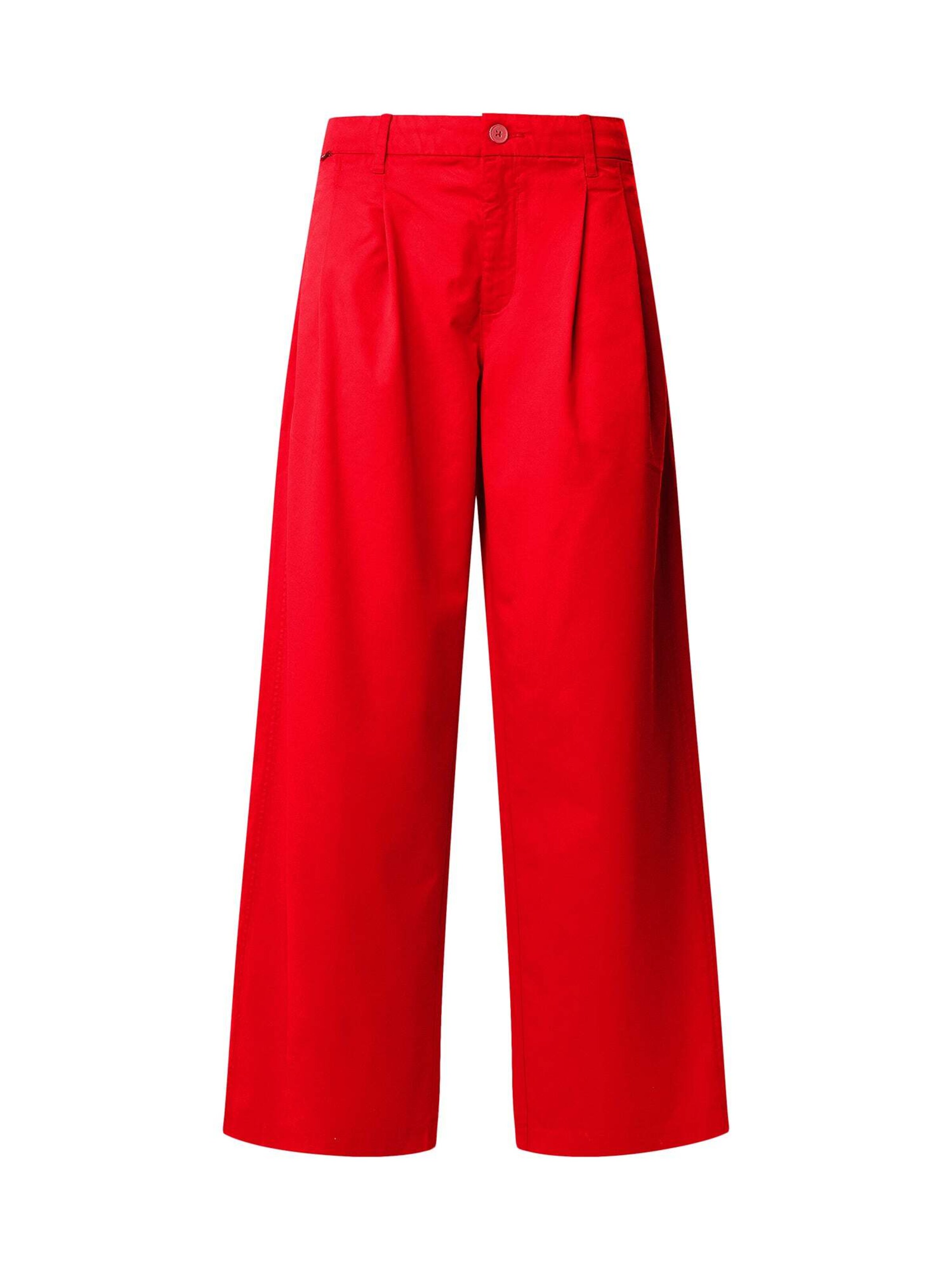 Pantaloni con pieghe 'Goa' di Pepe Jeans in rosso: frontale