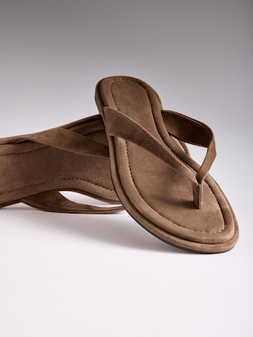 Tongs The Set en marron