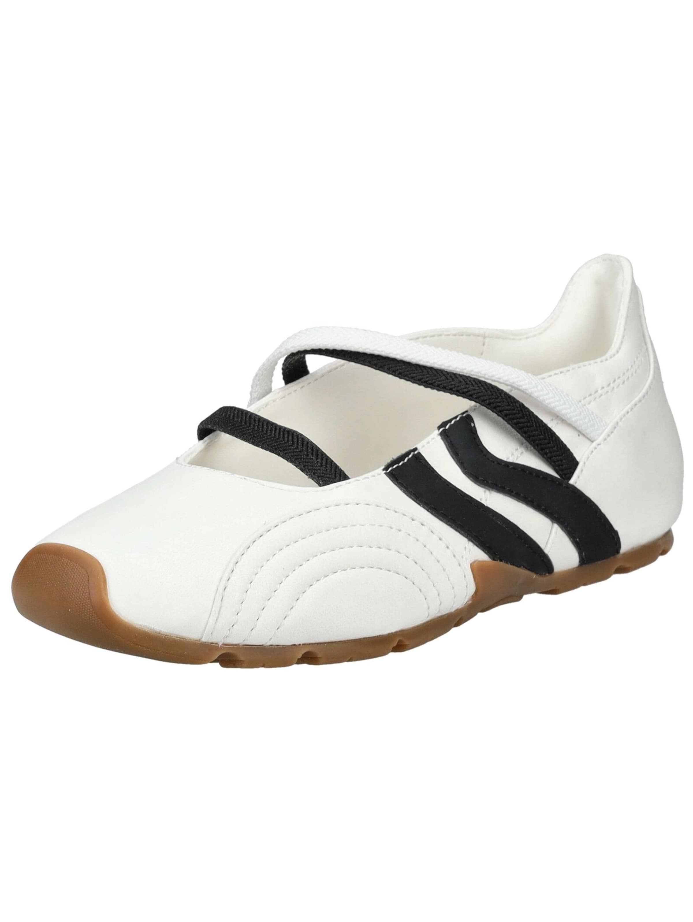 STEVE MADDEN Ballet Flats with Strap in Black / White, Item view