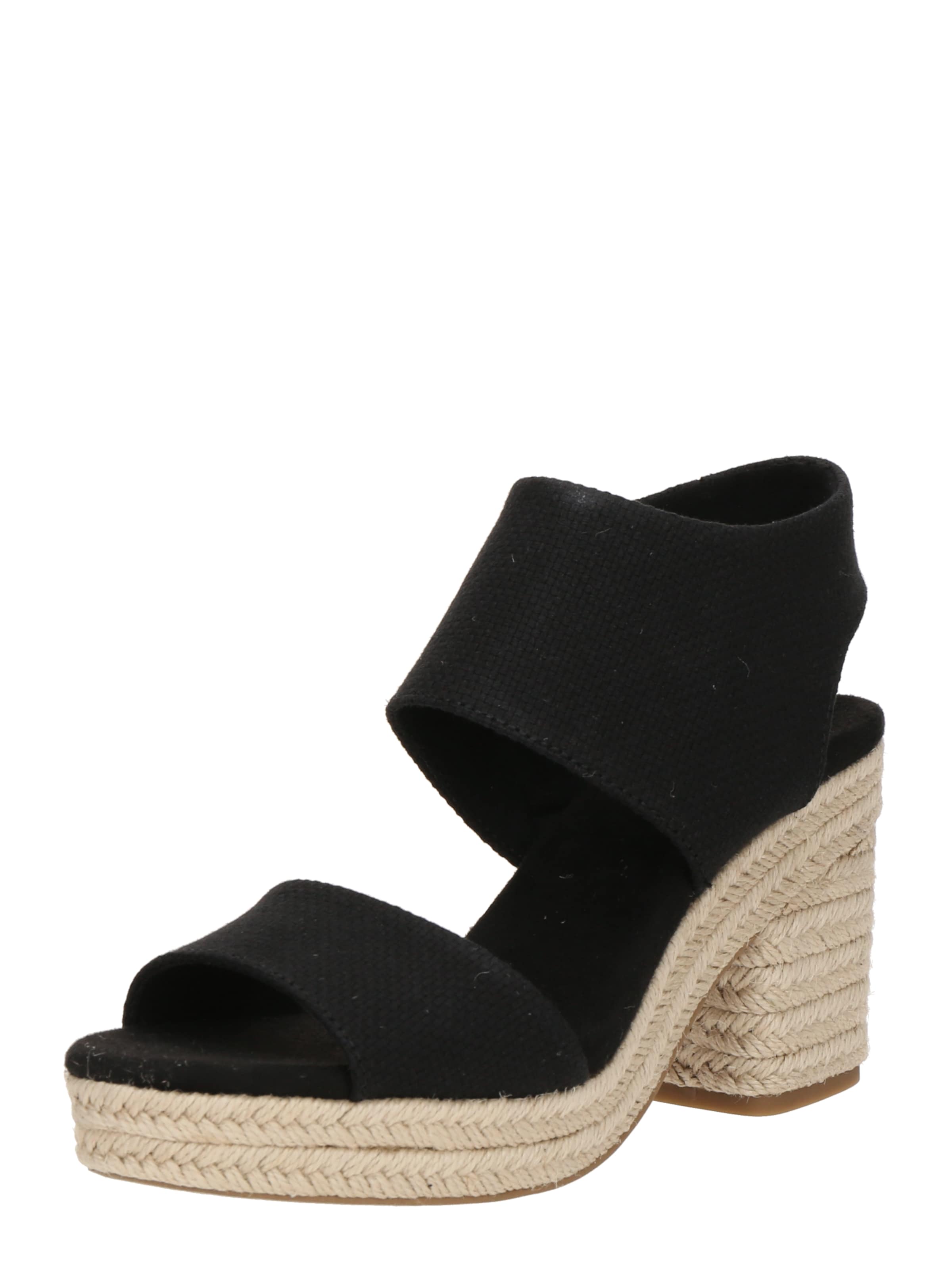 Sandalo 'MAJORCA' di TOMS in nero: frontale