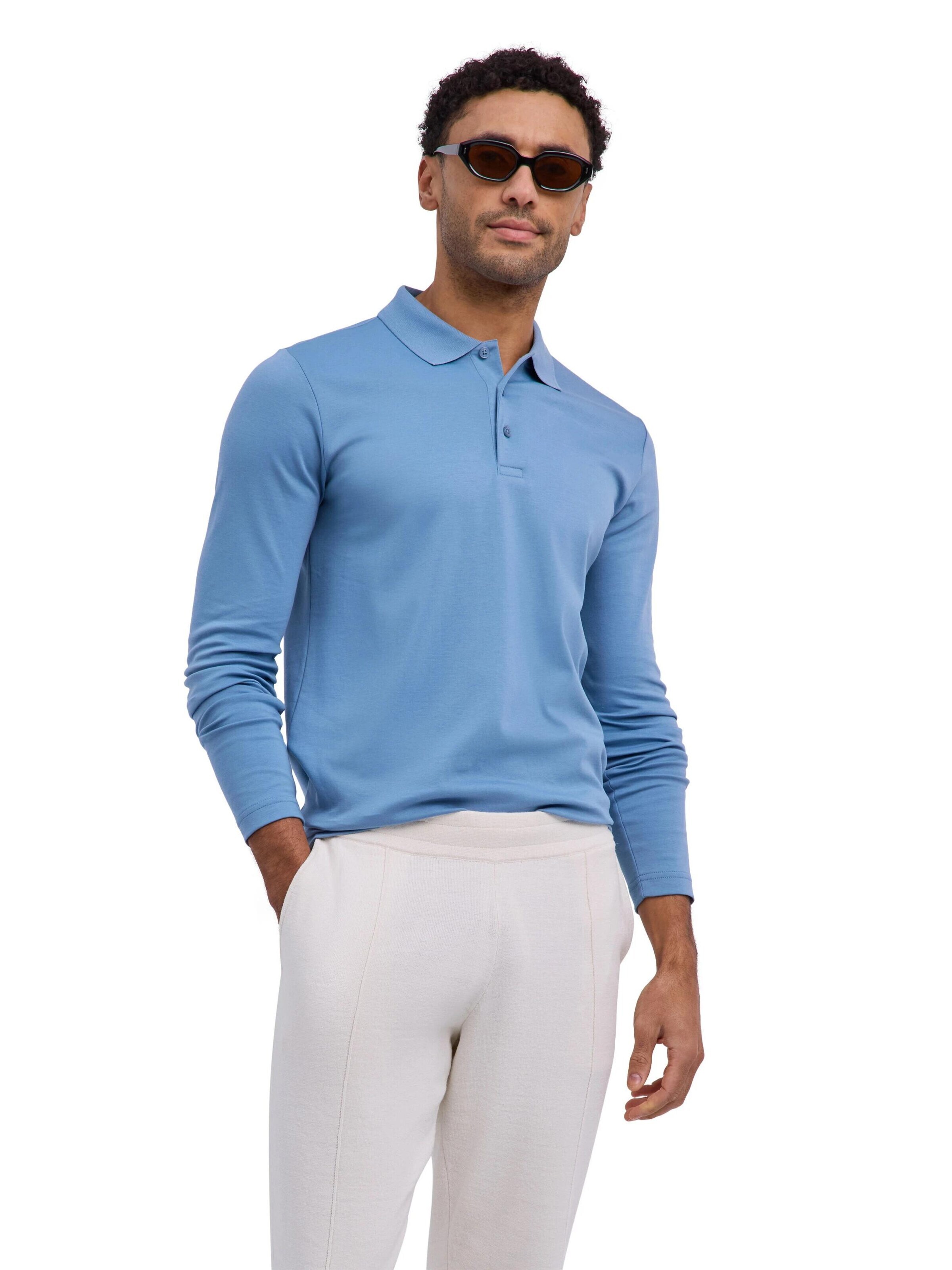 FALKE Shirt 'Essential Cotton' in Blue: front