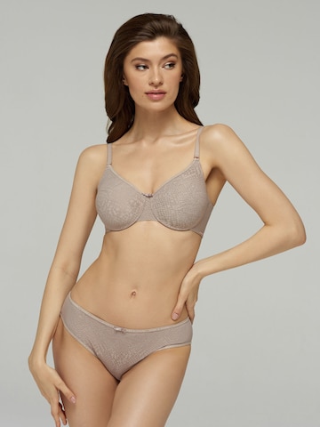 Marc & André T-shirt Bra in Brown: front