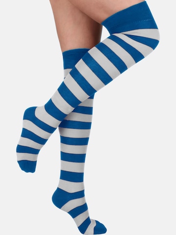 normani Over the Knee Socks in Blue