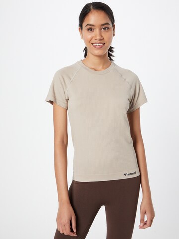 T-shirt fonctionnel Hummel en gris : devant