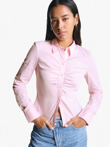 Chemisier Bershka en rose : devant