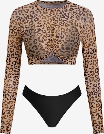 Cupshe Triangel Tankini 'CAA12L5F004JA' in Schwarz: Vorderseite