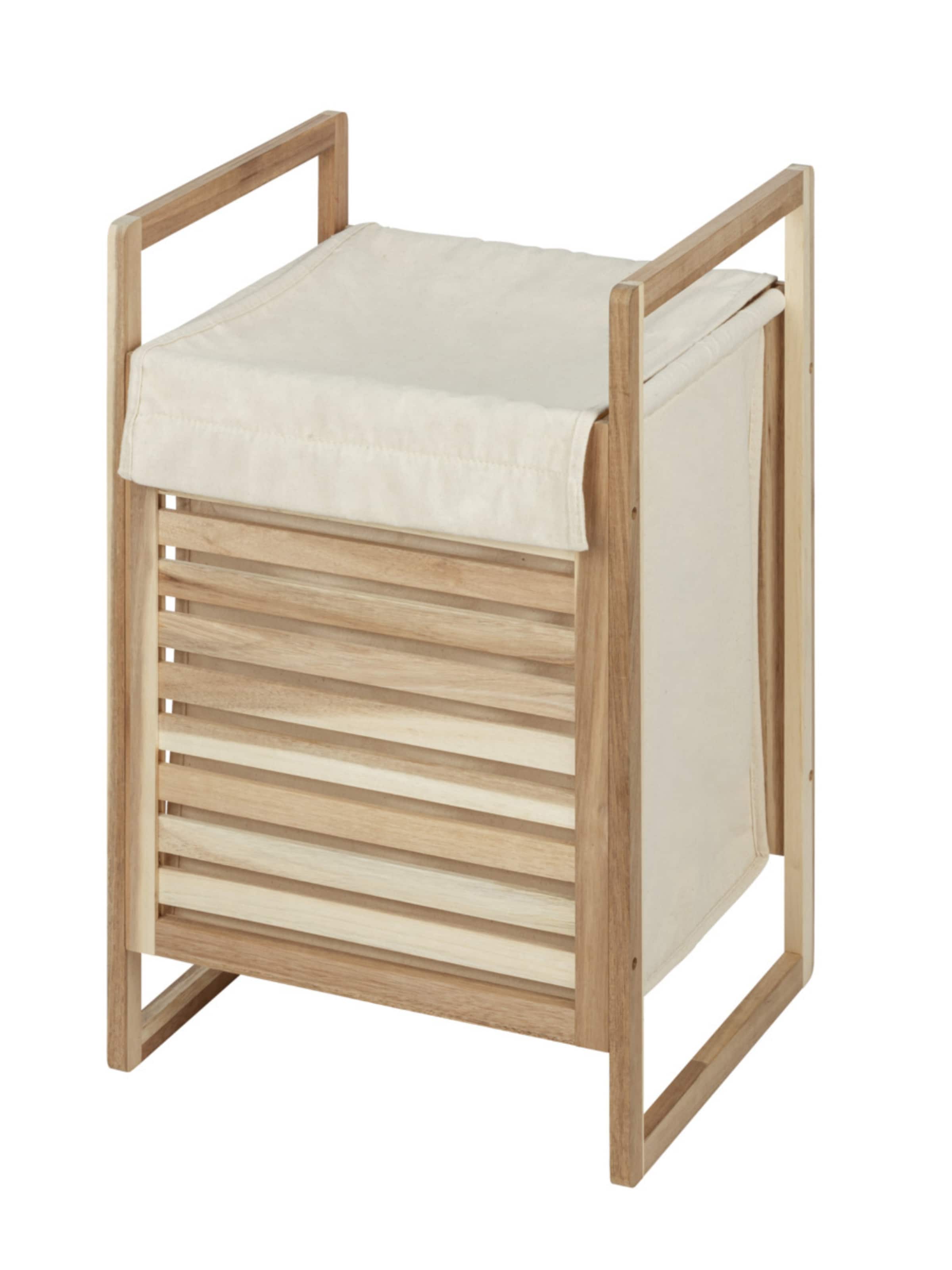 Wenko Laundry Basket 'Acina' in Brown: front