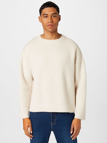 WEEKDAY Sweater 'Teo' in Beige: front