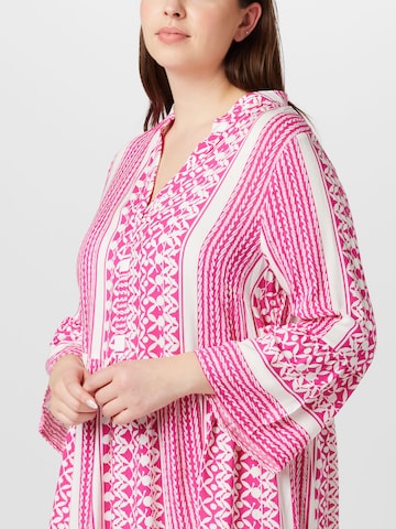 ONLY Carmakoma Shirt Dress 'MARRAKESH' in Pink