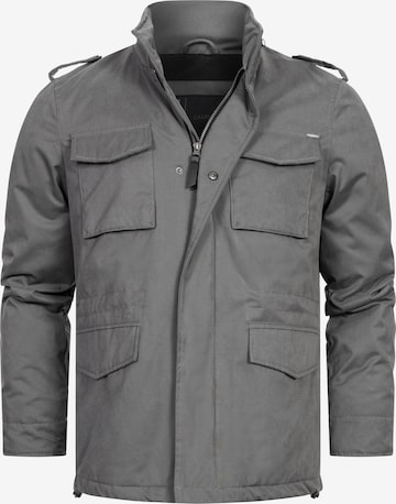 INDICODE JEANS Between-Season Jacket in Grey: front
