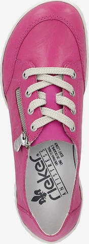 Rieker Обувки с връзки в розово