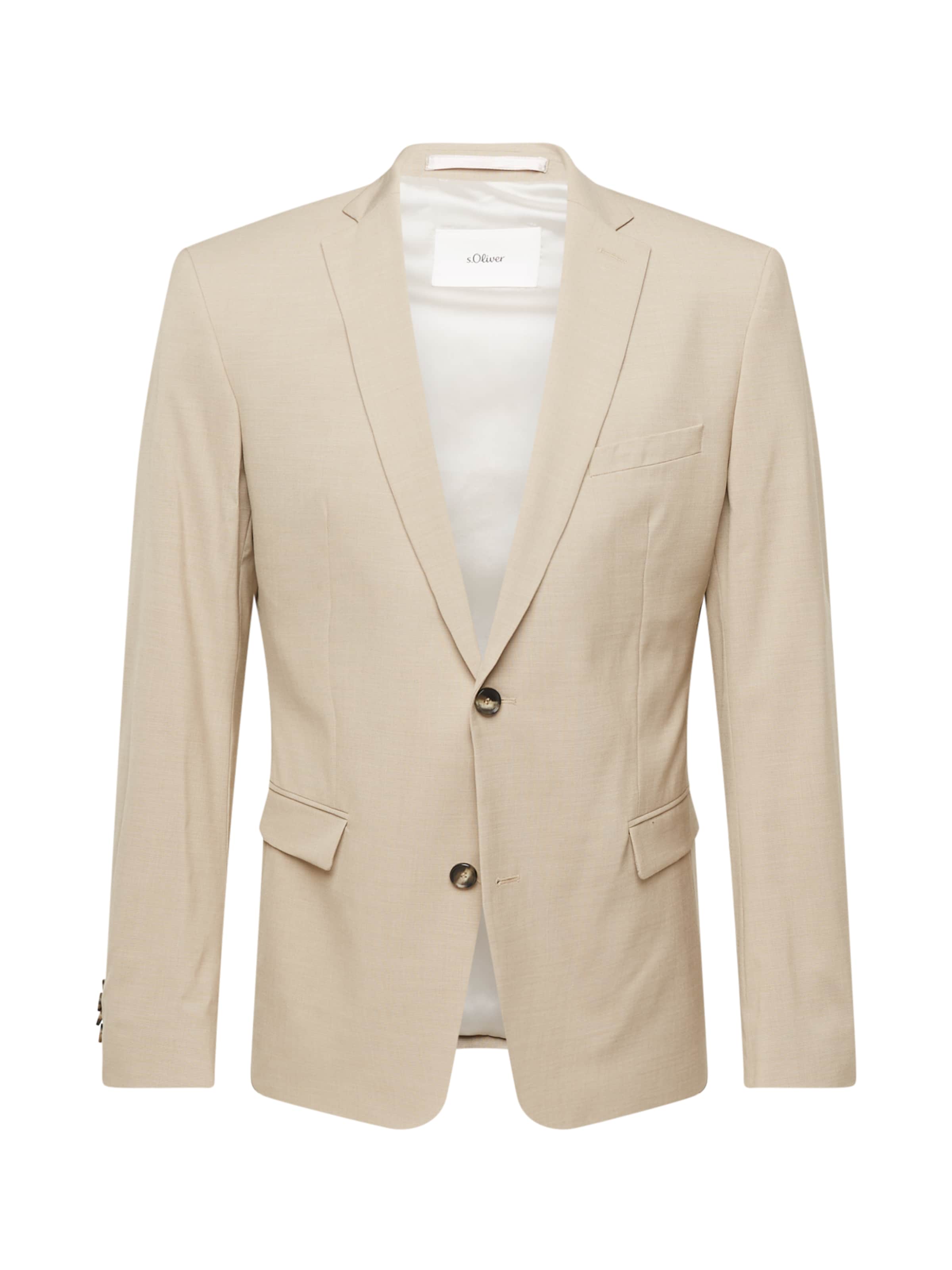s.Oliver Slim fit Zakó - bézs: elől