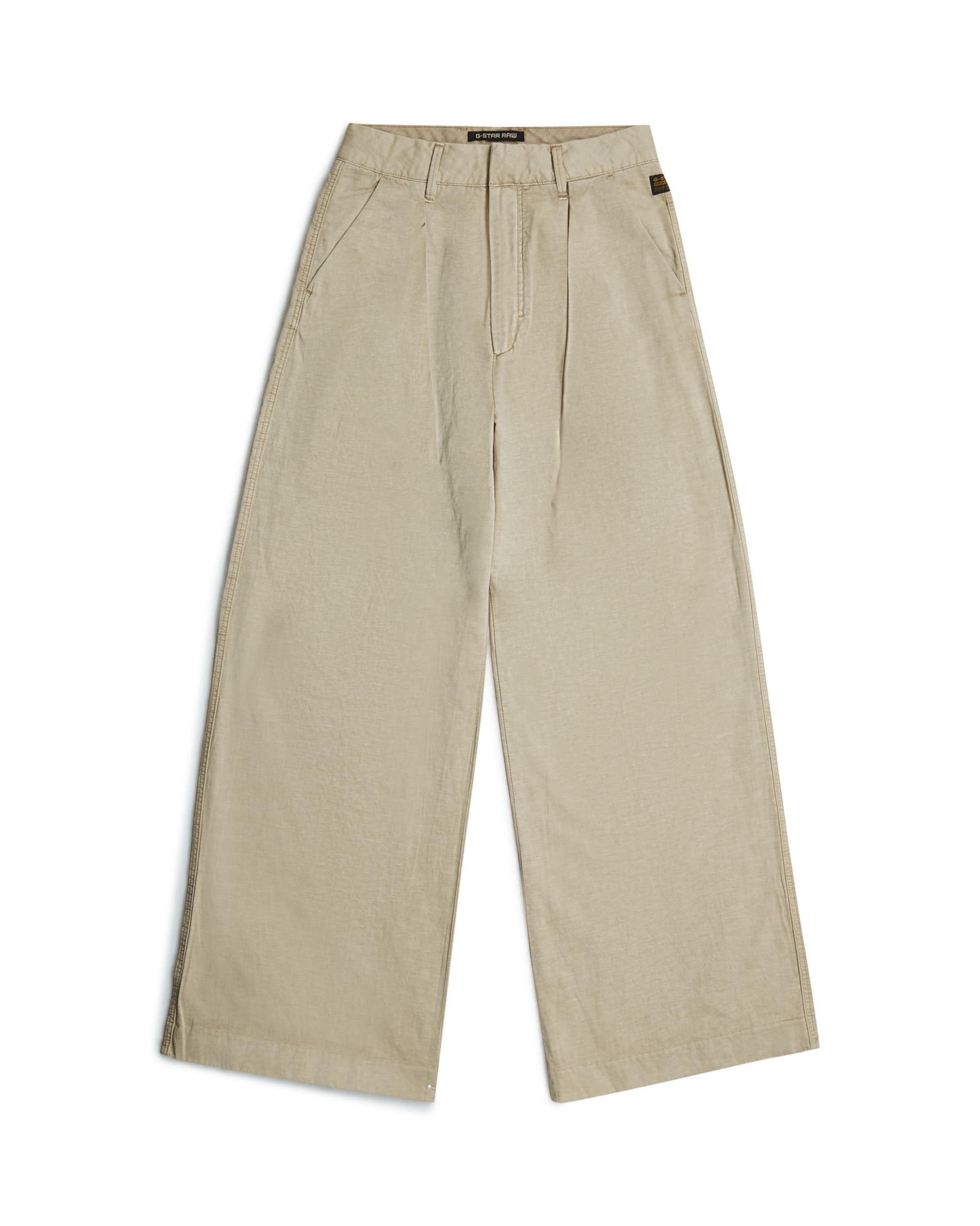 G-STAR Wide Leg Hose in Beige: Vorderseite
