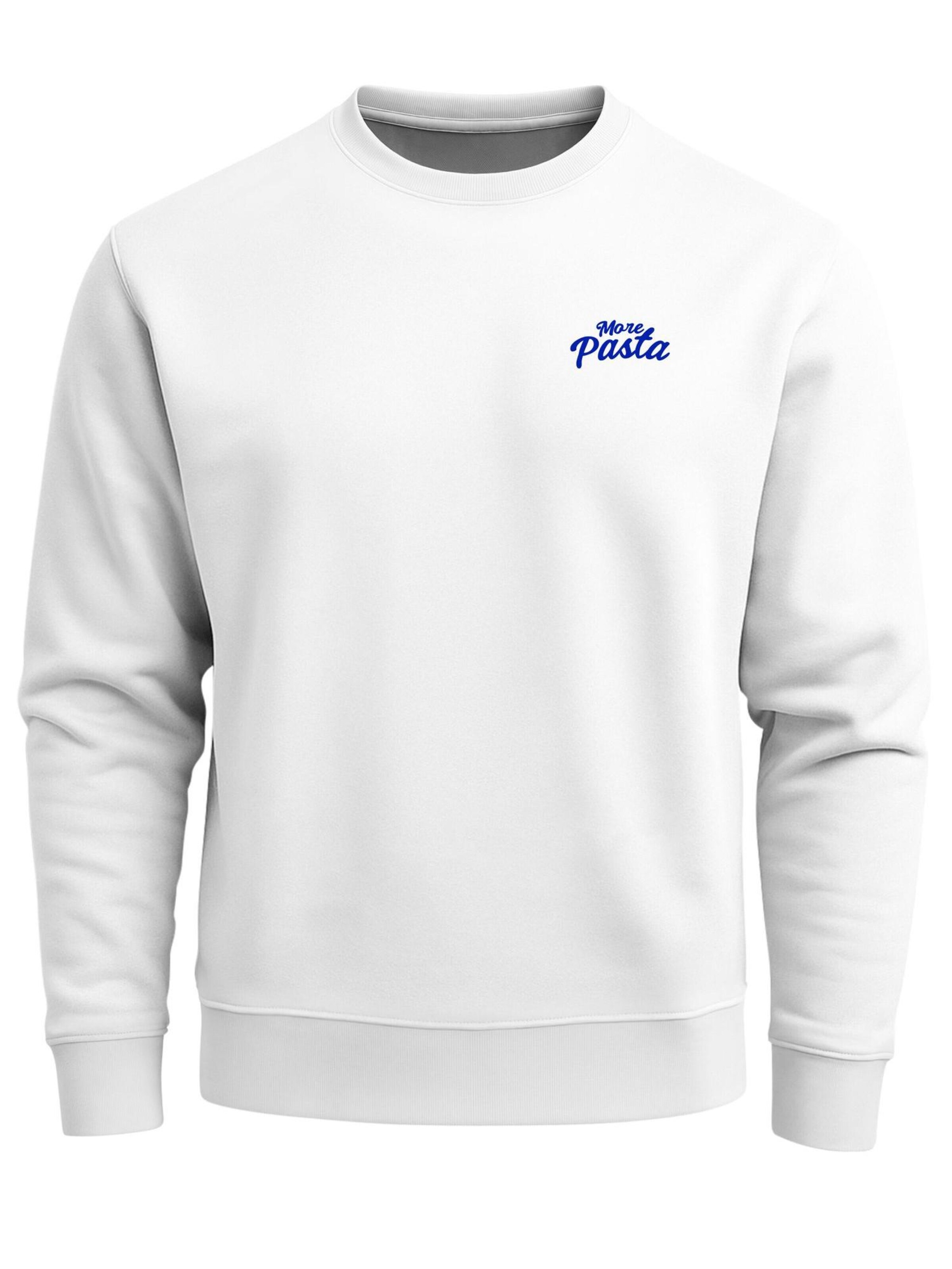 Neverless Sweatshirt 'More Pasta' in White: front