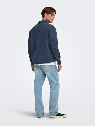 Coupe regular Chemise business 'ONSTimes' Only & Sons en bleu