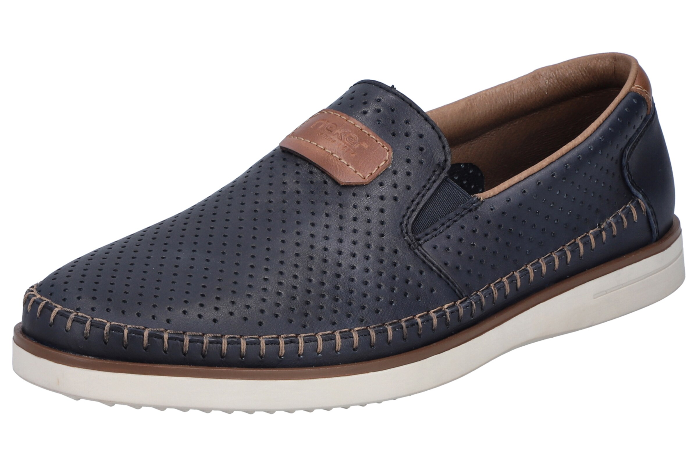 Chaussure basse Rieker en bleu : devant