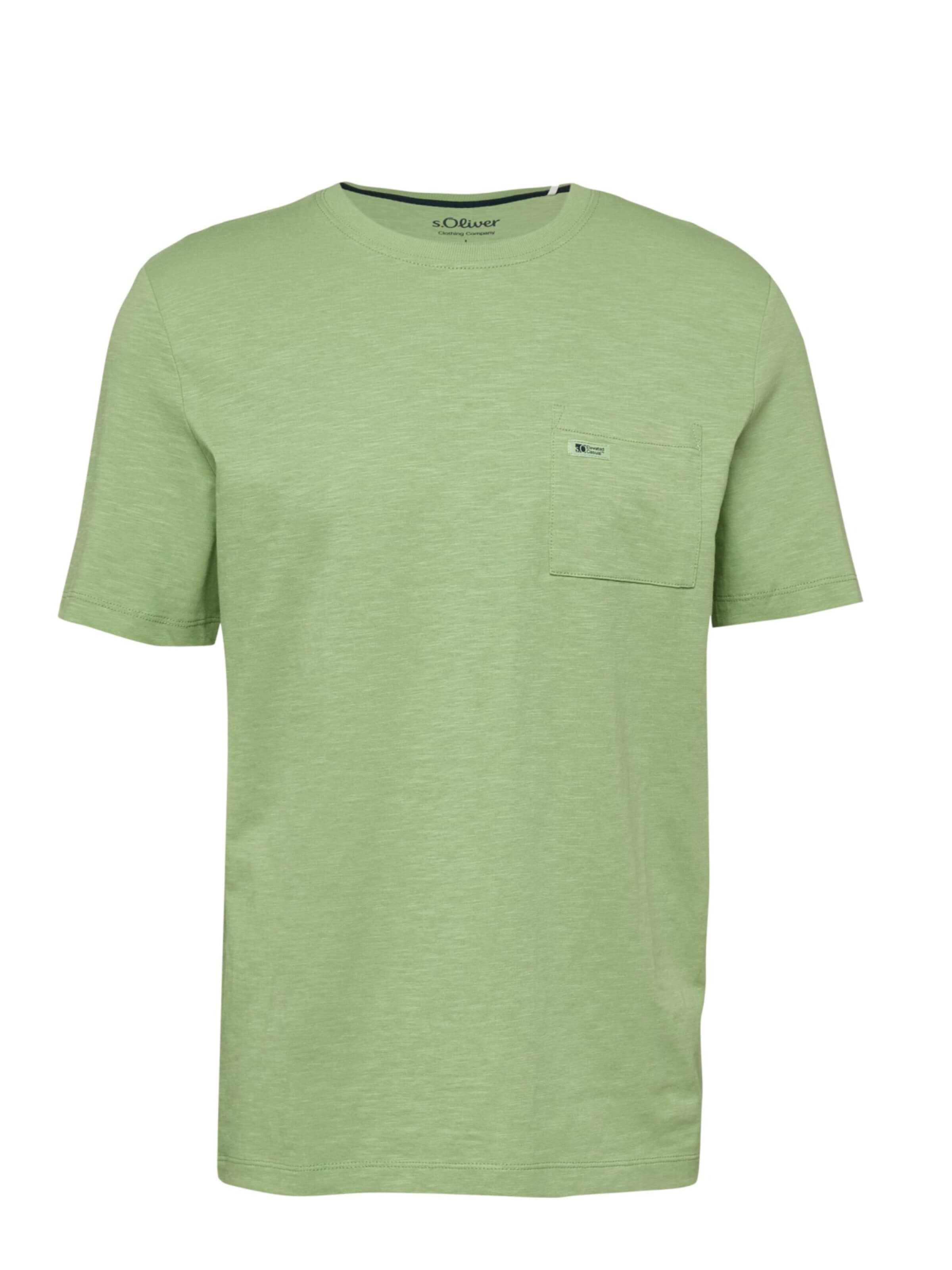 s.Oliver Shirt 's.Oliver - Heren t-shirt' in Groen: voorkant