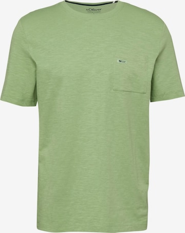 s.Oliver Shirt 's.Oliver - Heren t-shirt' in Groen: voorkant