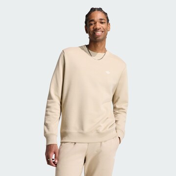Sweat-shirt 'Trefoil Essentials' ADIDAS ORIGINALS en beige : devant
