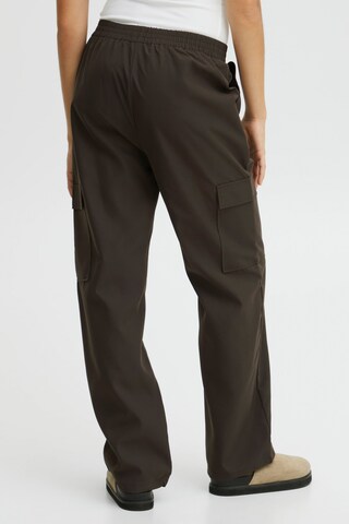 ICHI Wide Leg Hose 'Kecia' in Braun