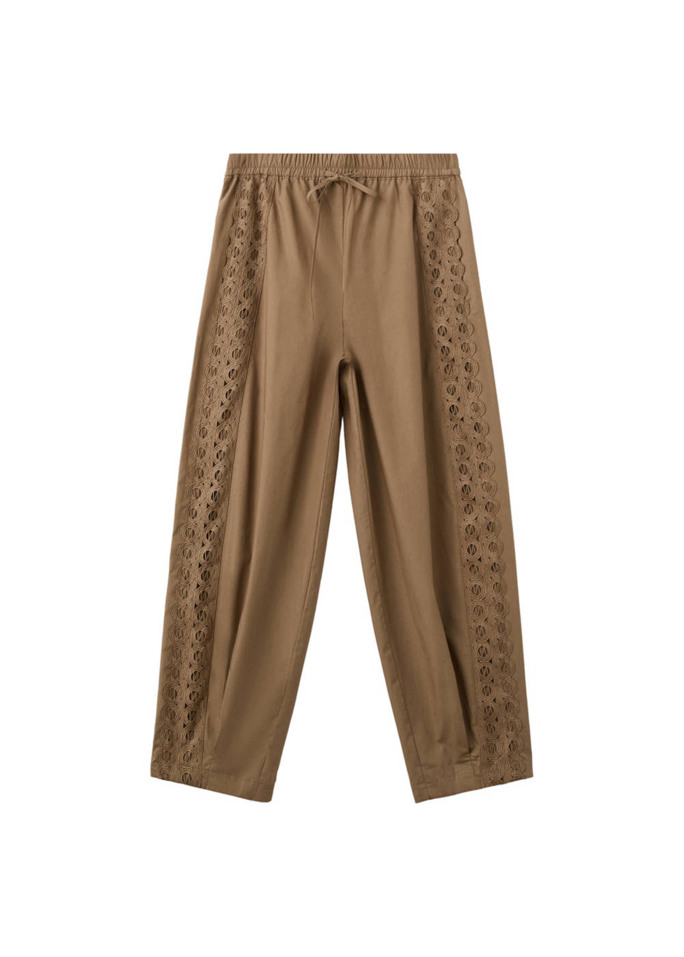 MANGO Дънки Tapered Leg Панталон 'Paola' в зелено: отпред