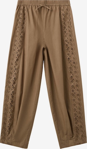 MANGO Дънки Tapered Leg Панталон 'Paola' в зелено: отпред