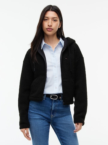 Tommy Jeans Fleecejacka i svart: framsida