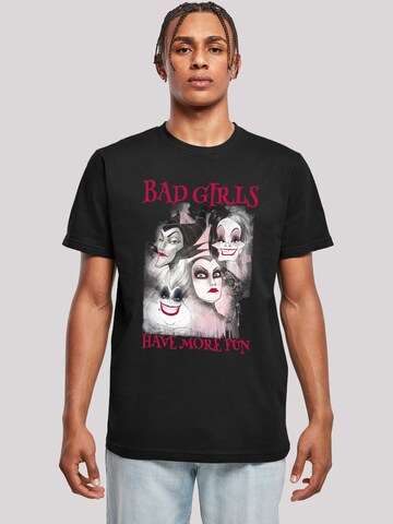T-Shirt 'Disney Bad Girls Have More Fun' F4NT4STIC en noir : devant