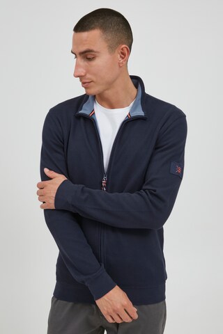 INDICODE JEANS Zip-Up Hoodie 'Arcelio' in Blue: front