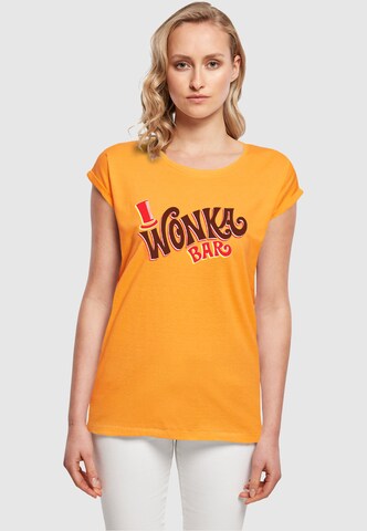 ABSOLUTE CULT Shirt 'Willy Wonka' in Orange: predná strana