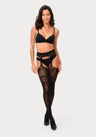 PETITE FLEUR GOLD Crotchless Lingerie in Black