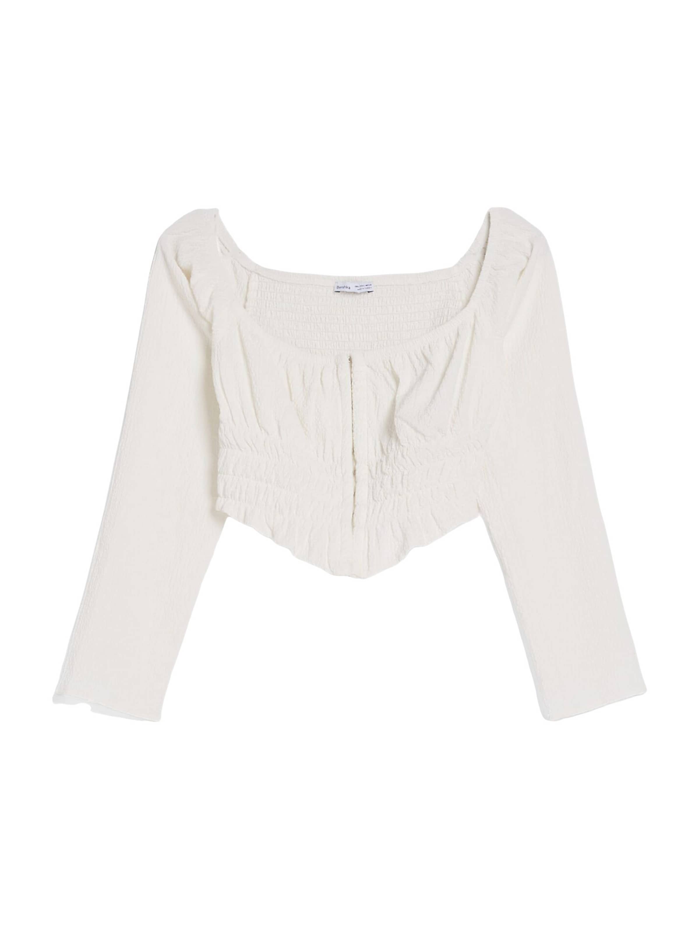 Bershka Blouse in Beige: front