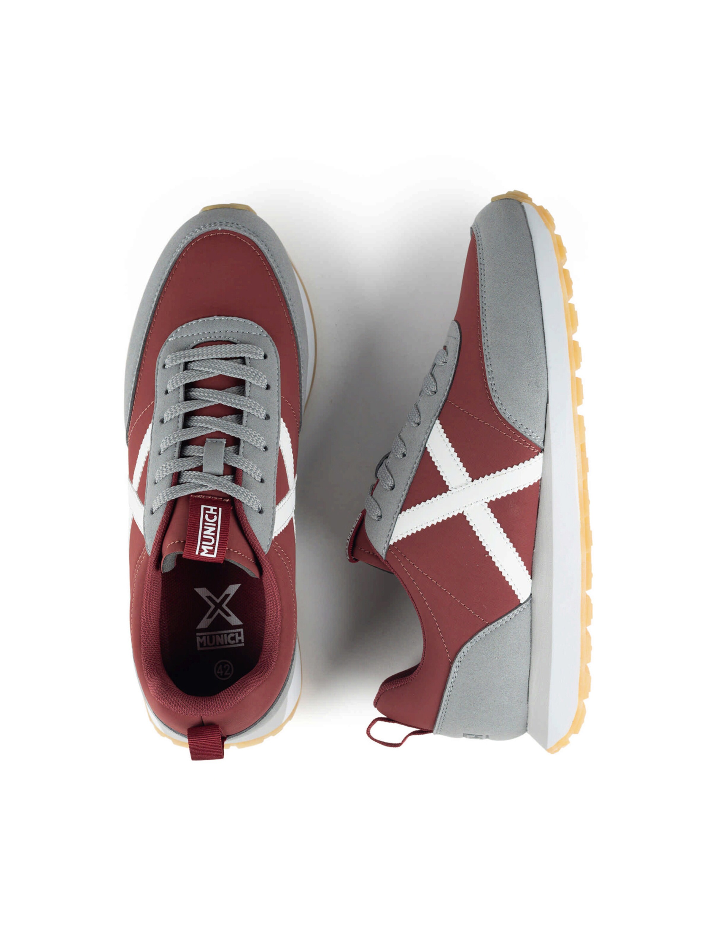 Baskets basses ' Rush' MUNICH en rouge : au dessus