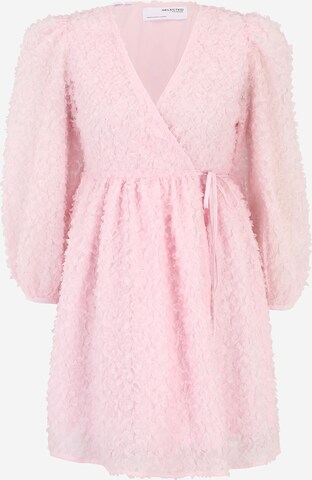 Selected Femme Petite Obleka | roza barva: sprednja stran