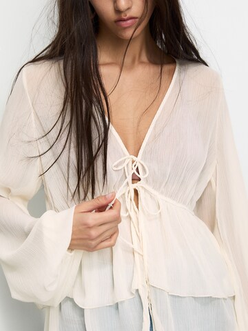Chemisier Pull&Bear en blanc