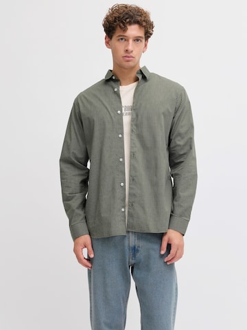 JJ Rebel Regular fit Πουκάμισο 'JREBGAVIN' σε πράσινο: μπροστά