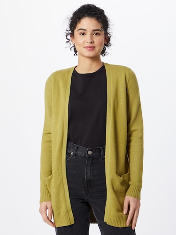 VILA Knit Cardigan 'Ril' in Green: front