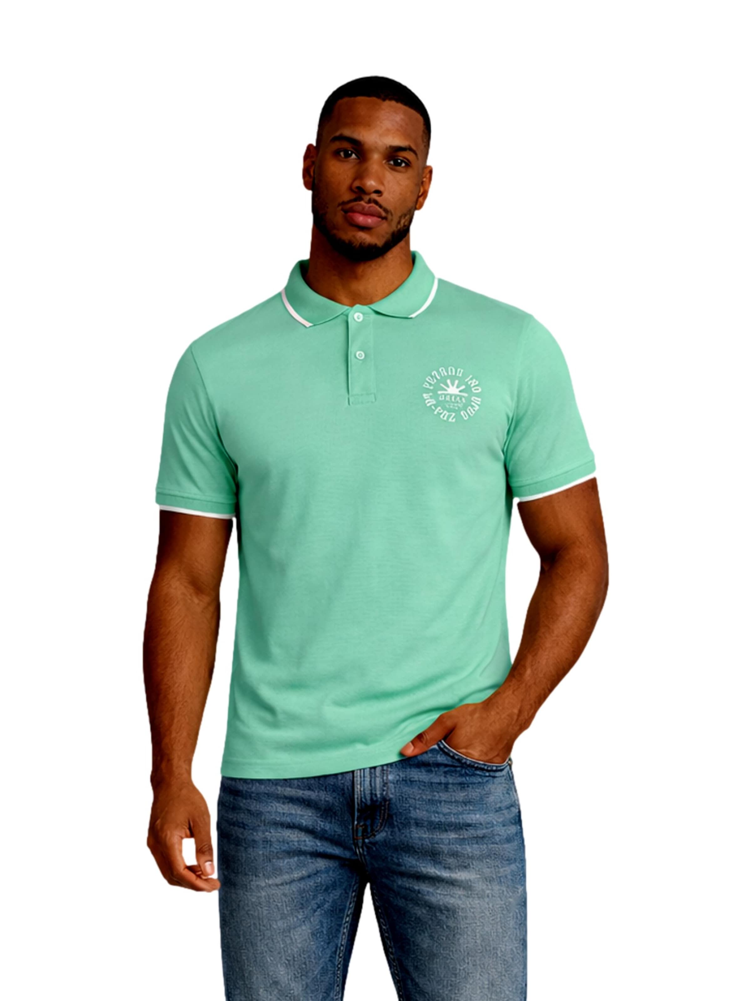 Petrol Industries Shirt in Groen: voorkant