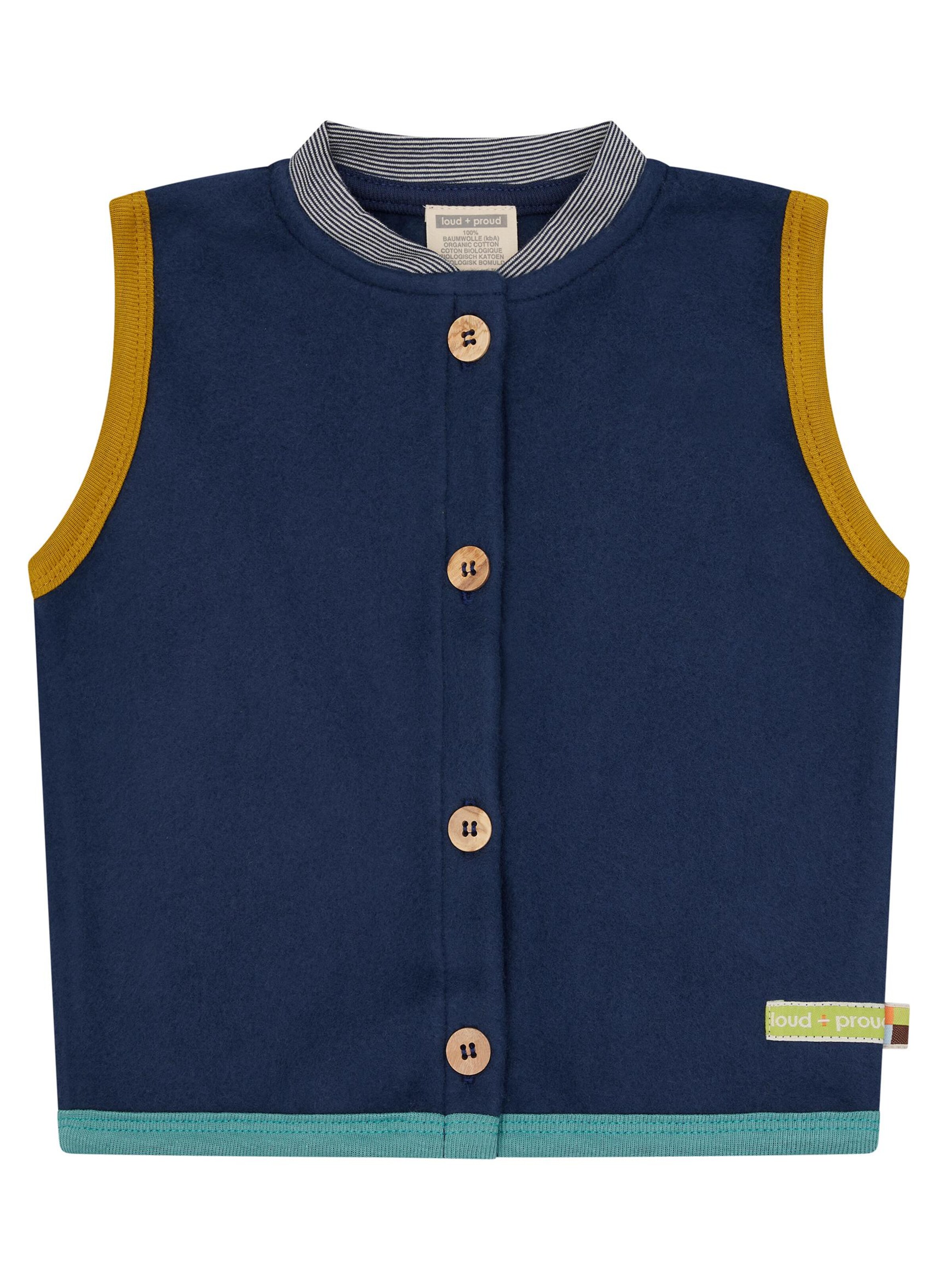 loud + proud Fleecejacke‌‌‌‌‌‌‌‌ in Blau: Vorderseite