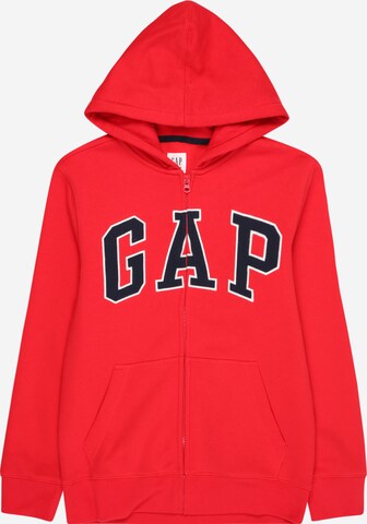 GAP Bluza rozpinana w kolorze czerwony: przód