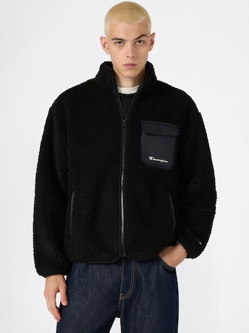 Champion Authentic Athletic Apparel Флисовая куртка в Черный: спереди