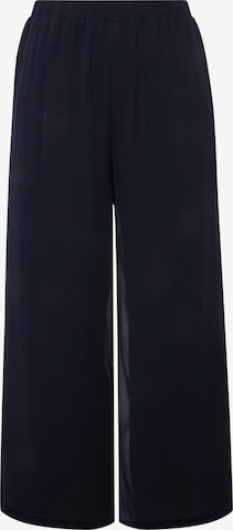 Wide Leg Pantalon Ulla Popken en bleu : devant