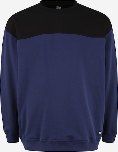 Urban Classics Plus Size Sportisks džemperis, krāsa - tumši zils / melns, Preces skats