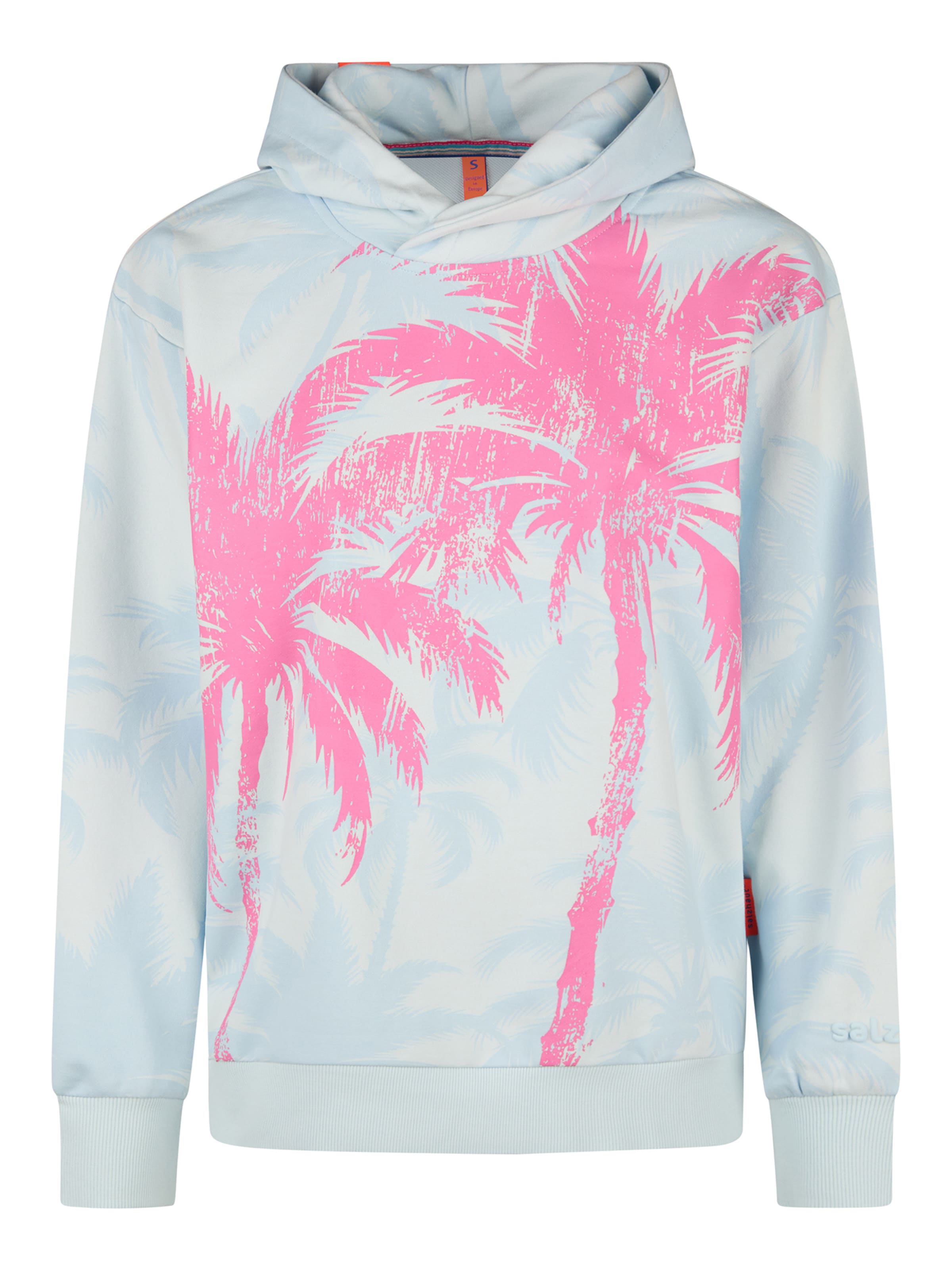 salzhaut Hoodie 'Uplest' in Blau: Vorderseite