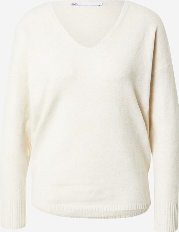 ONLY Sweater 'Rica' in Beige: front