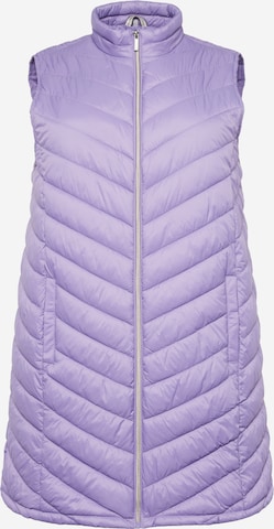 Fransa Curve Vest in Purple: front