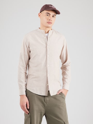 JACK & JONES Regular fit Overhemd 'JJEBREEZE' in Beige: voorkant