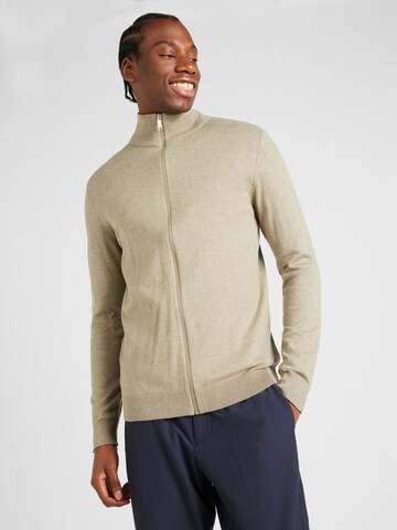 Coupe regular Vestes en maille 'Berg' SELECTED en gris : devant