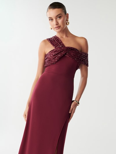 BWLDR Abendkleid 'Trisha' in burgunder, Produktansicht