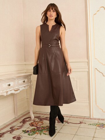 Robe love & roses en marron
